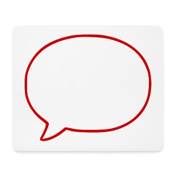 Sprechblase Comic selbst gestalten personalisieren - Mousepad (Querformat) - Weiß - Vorne