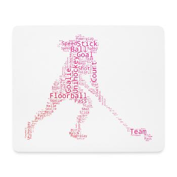 Hallenhockey Geschenkidee für eine Floorball-Fanin - Mousepad (Querformat) - Weiß - Vorne
