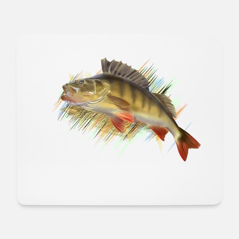 Barsch - Mousepad (Querformat) - Weiß