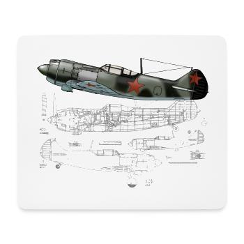 La-5 - Tapis de souris (format paysage) - blanc - Devant