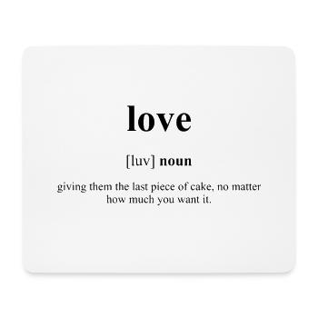 Love (Liebe) Definition Dictionary - Mousepad (Querformat) - Weiß - Vorne