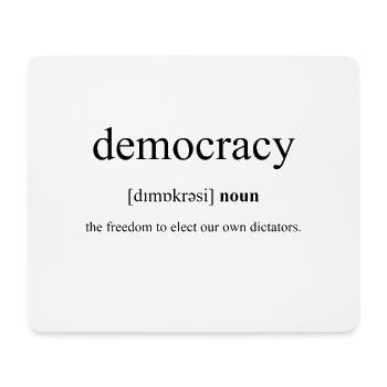 Democracy (Demokratie) Definition Dictionary - Mouse Pad (horizontal) - white - Front