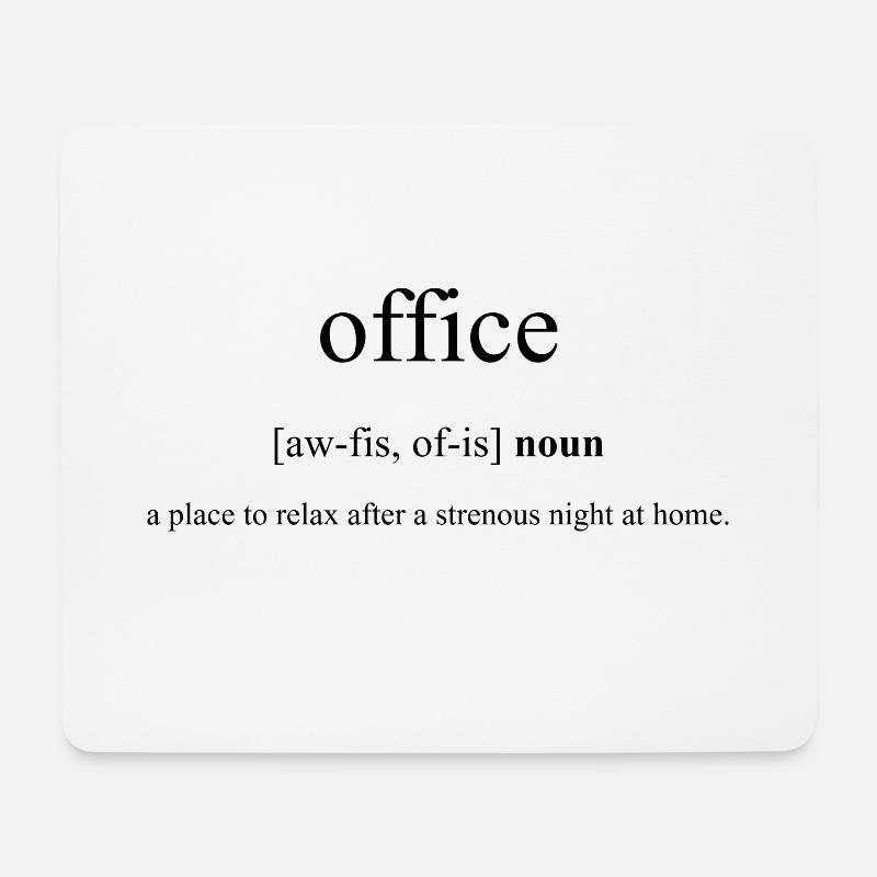 Office (Büro) Definition Dictionary - Mousepad (Querformat) - Weiß
