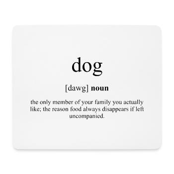 Dog (Hund) Definition Dictionary - Mouse Pad (horizontal) - white - Front