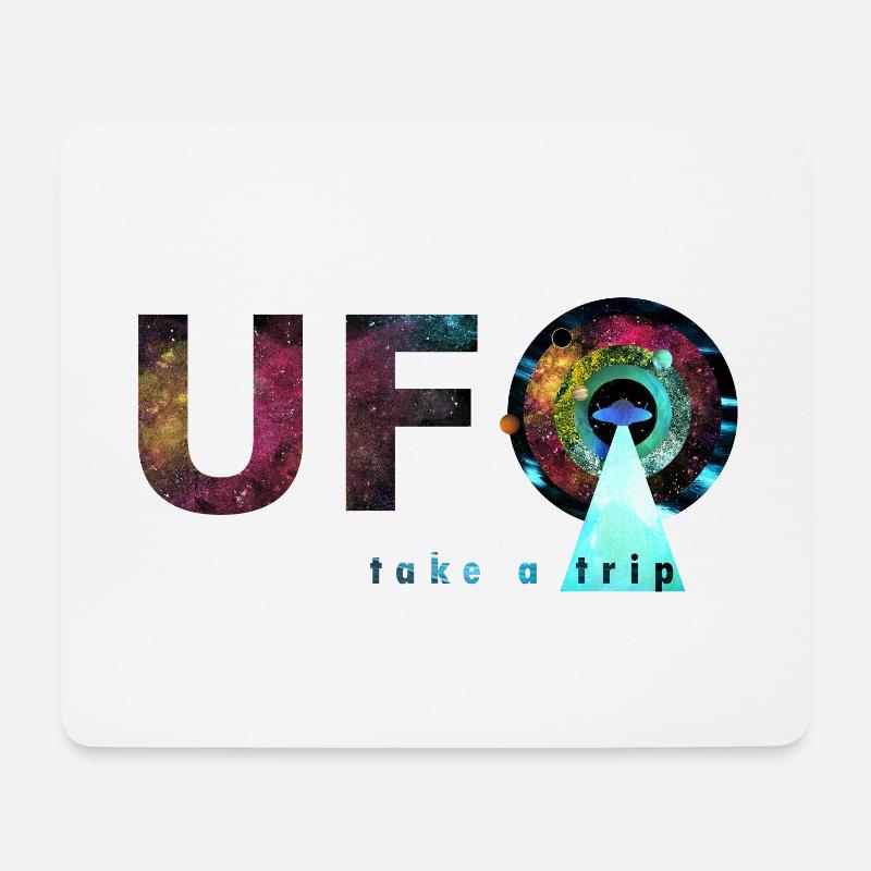 ufo - take a trip - Tapis de souris (format paysage) - blanc