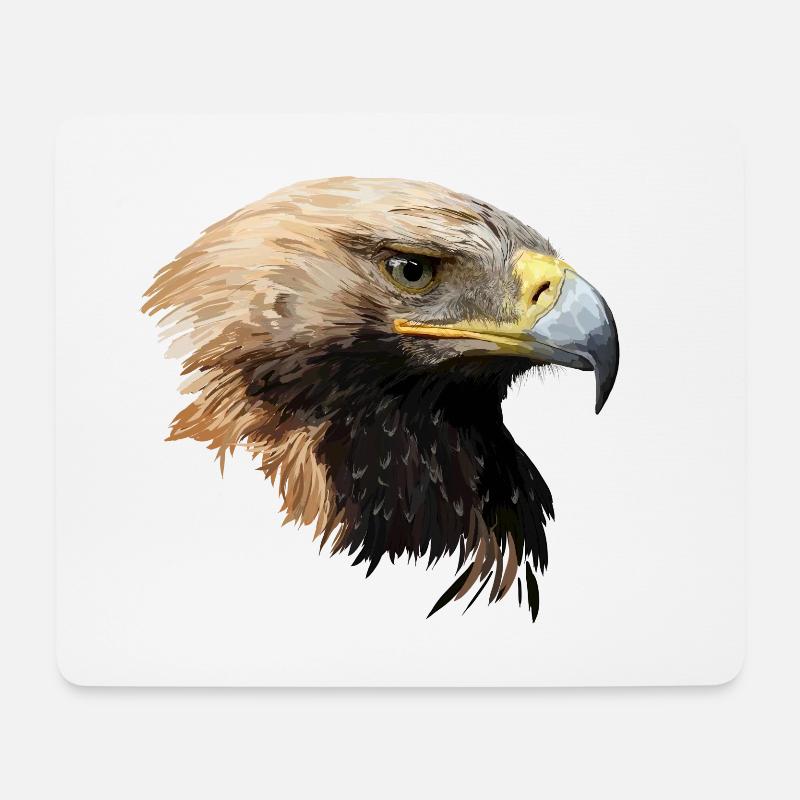 Adler - Mousepad (Querformat) - Weiß