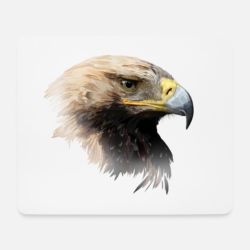Adler - Mousepad (Querformat) - Weiß
