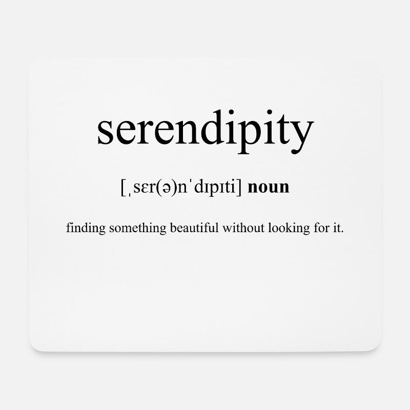 Serendipity (Entdeckung) Definition Dictionary - Mouse Pad (horizontal) - white