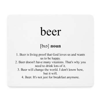 Beer (Bier) Definition Dictionary - Mousepad (Querformat) - Weiß - Vorne