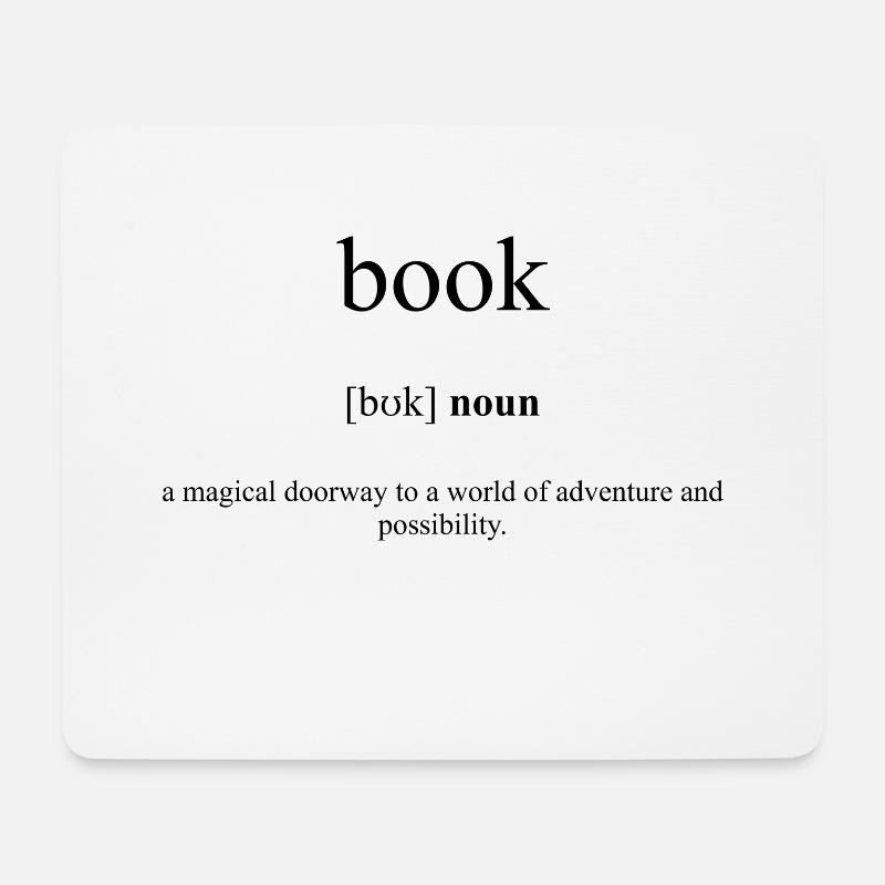 Book (Buch) Definition Dictionary - Mousepad (Querformat) - Weiß