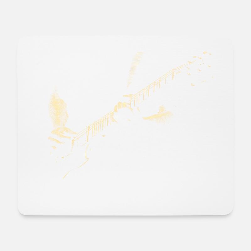 gitarre - Mousepad (Querformat) - Weiß