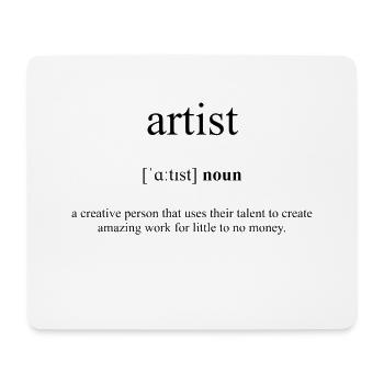 Artist (Künstler) Definition Dictionary - Mousepad (Querformat) - Weiß - Vorne