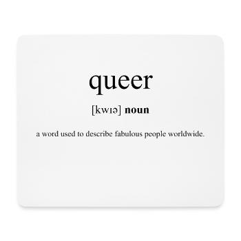 Dictionnaire de définition queer (homosexualität) - Tapis de souris (format paysage) - blanc - Devant