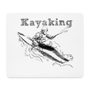Kayak - Tapis de souris (format paysage) - blanc - Devant