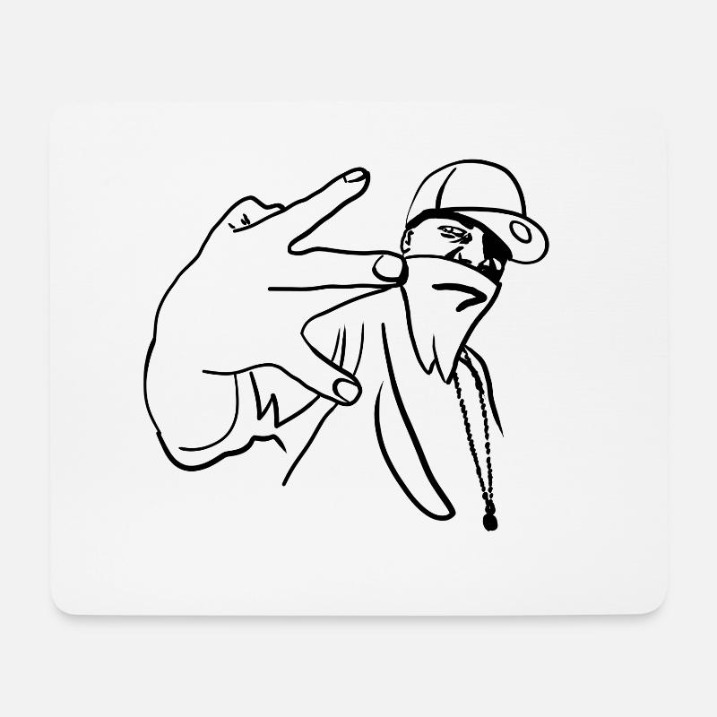 rap - Mousepad (Querformat) - Weiß
