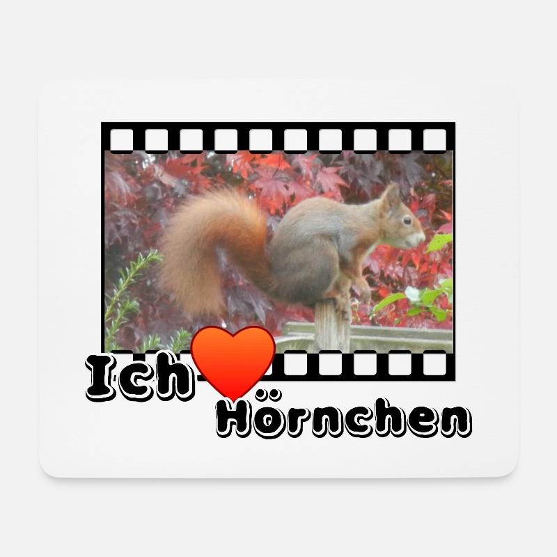Liebe Tierfreund Eichhoernchen Tiere Spruch - Mousepad (Querformat) - Weiß