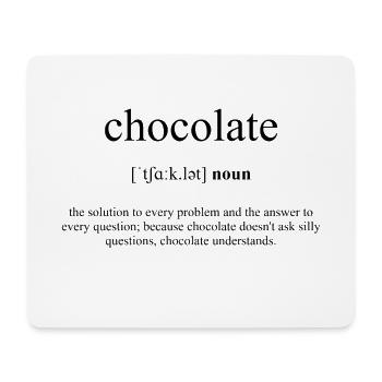 Chocolate Definition Dictionary - Mouse Pad (horizontal) - white - Front