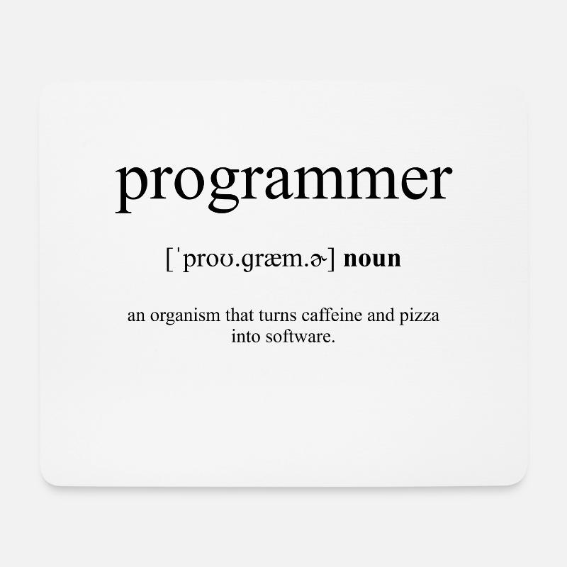 Programmer (Programmierer) Definition Dictionary - Mousepad (Querformat) - Weiß