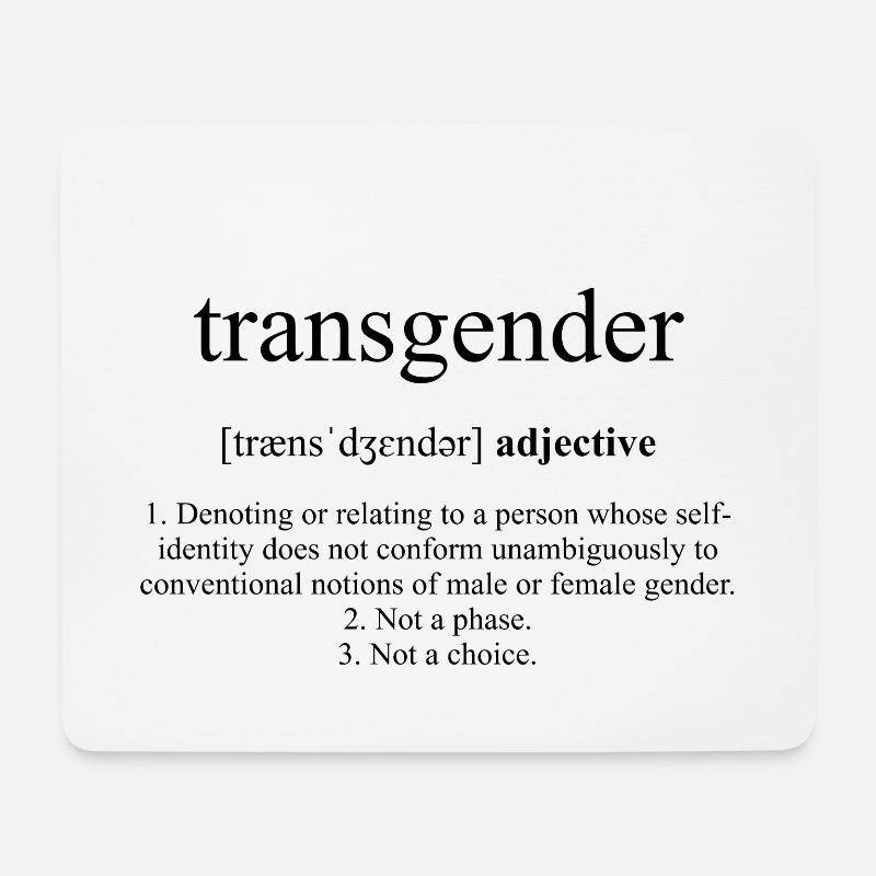 Transgender Definition Dictionary - Mousepad (Querformat) - Weiß