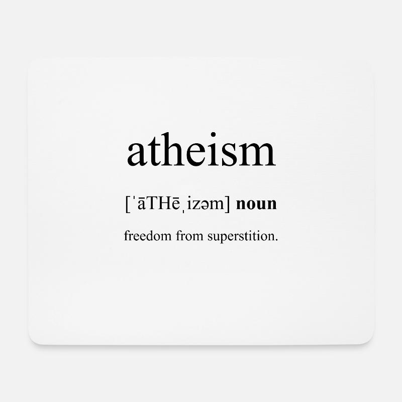 Atheism (Atheismus) Definition Dictionary - Mousepad (Querformat) - Weiß