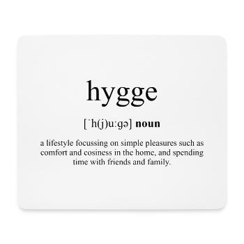 Hygge (homeliness) Definition Dictionary - Mouse Pad (horizontal) - white - Front