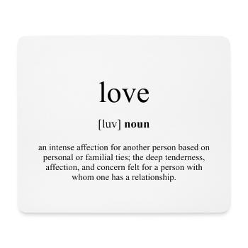 Love Definition Dictionary - Mouse Pad (horizontal) - white - Front