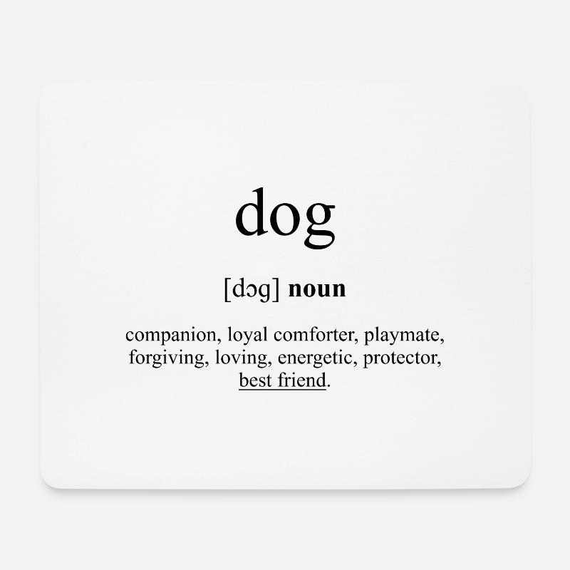 Dog (Hund) Definition Dictionary - Mousepad (Querformat) - Weiß