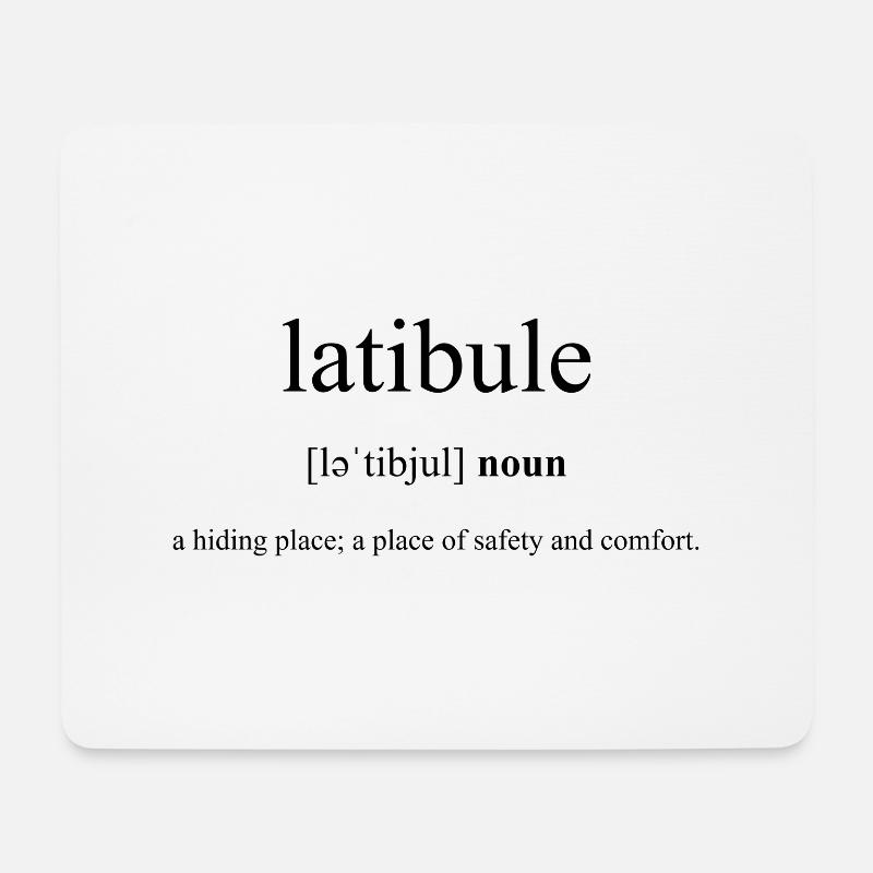 Latibule (Rückzugsort) Definition Dictionary - Mousepad (Querformat) - Weiß