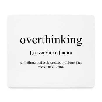 Overthinking (Überdenken) Definition Dictionary - Mousepad (Querformat) - Weiß - Vorne