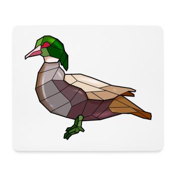 Duck Geometric Bird - Mouse Pad (horizontal) - white - Front