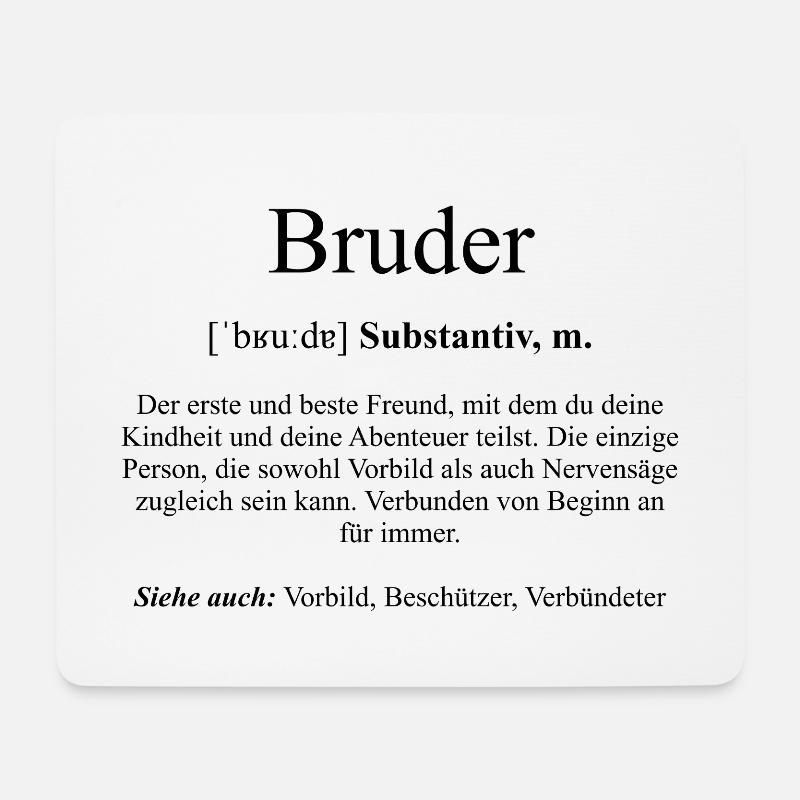 Bruder Definition Dictionary - Mousepad (Querformat) - Weiß