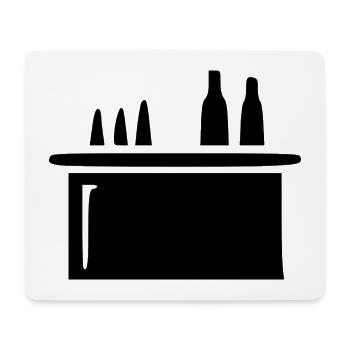 Comptoir de bar Bar à cocktails Gastronomie Barkee cadeau - Tapis de souris (format paysage) - blanc - Devant