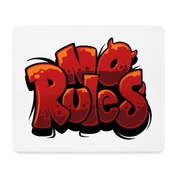 No rules Graffiti Rouge Urbain - Tapis de souris (format paysage) - blanc - Devant