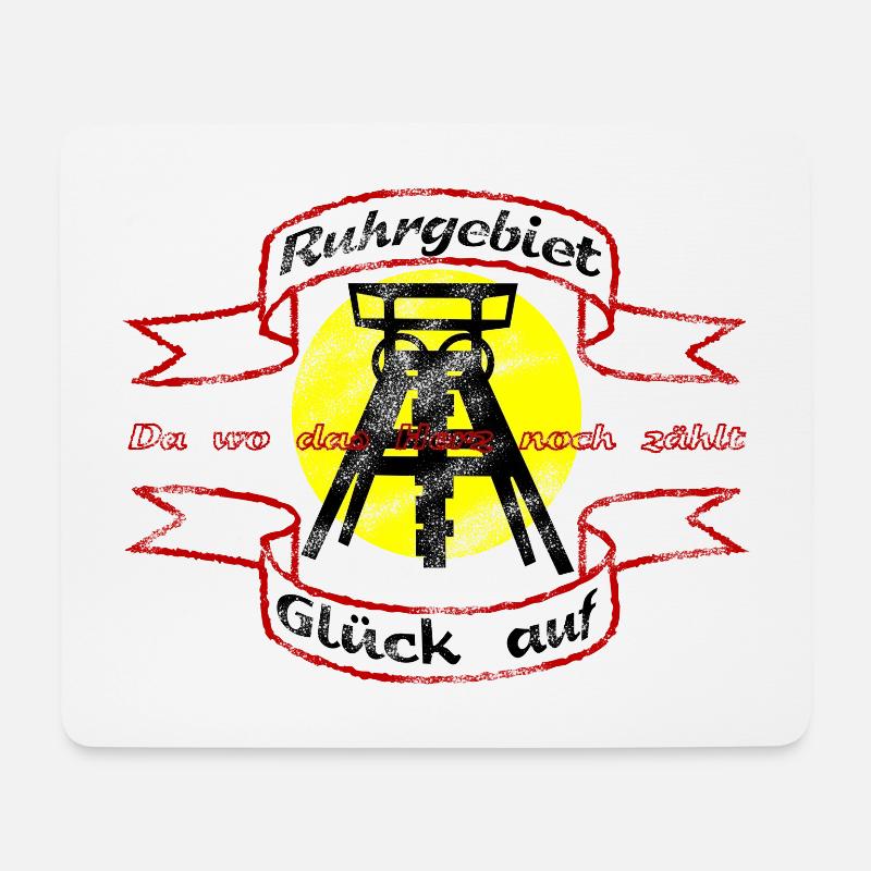 Ruhrgebiet Zeche Glück auf - Mousepad (Querformat) - Weiß