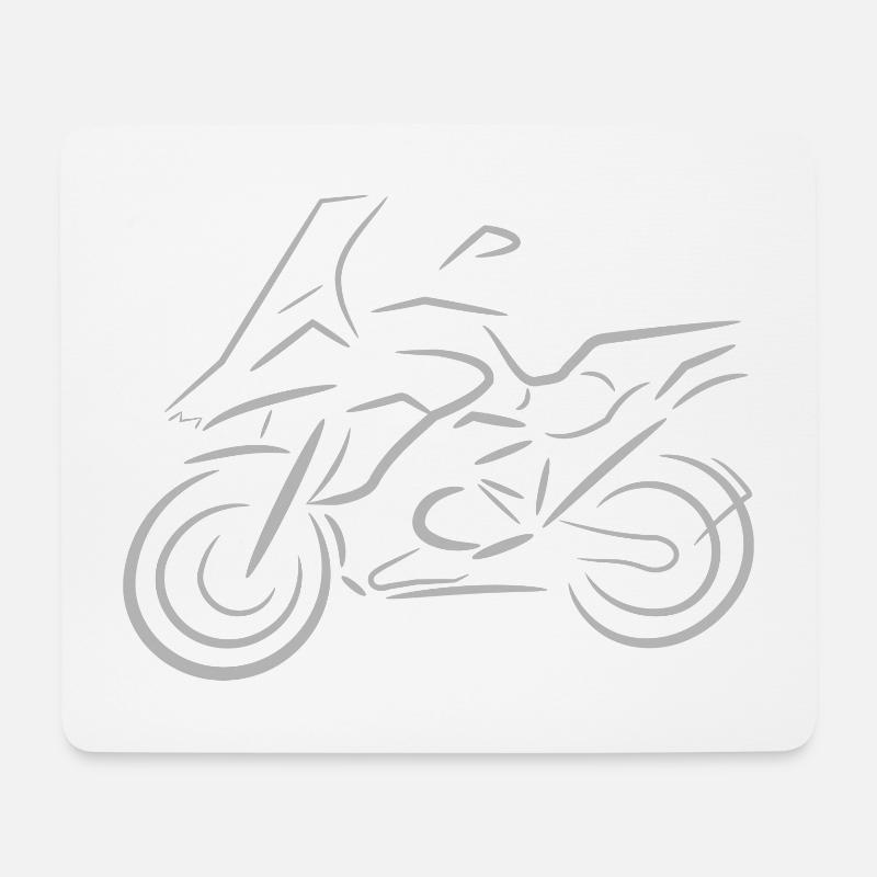 Motorrad Fahrer, Bike, Biker, 1200 - Mousepad (Querformat) - Weiß