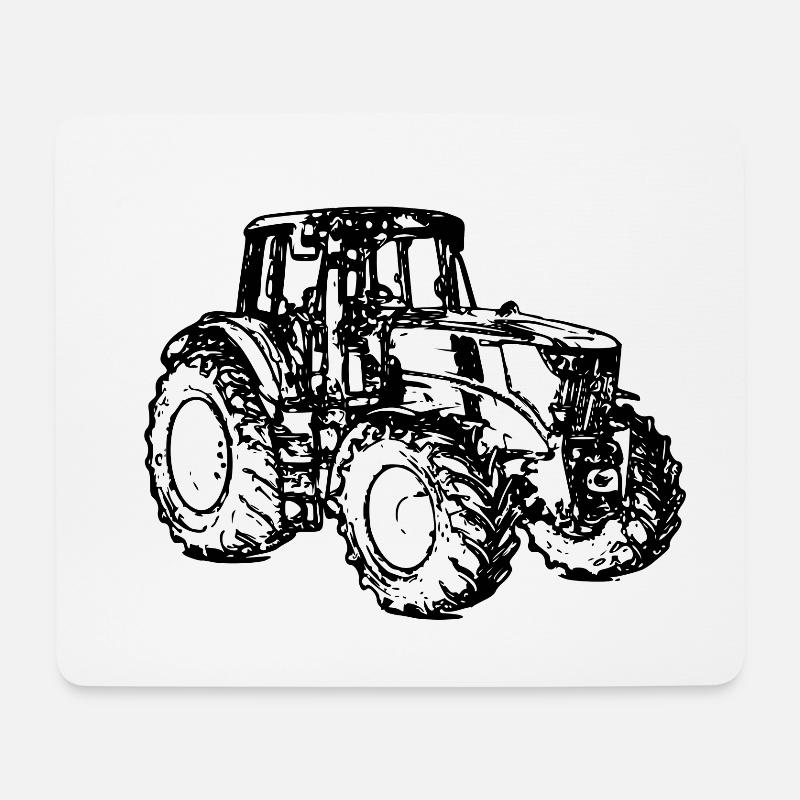 Traktor Bauer Trecker tracteur tractor - Mousepad (Querformat) - Weiß