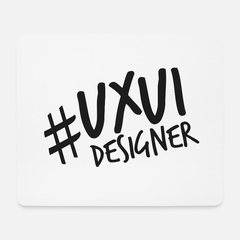 UX UI Designer | Designer. Programmierer - Mousepad (Querformat) - Weiß
