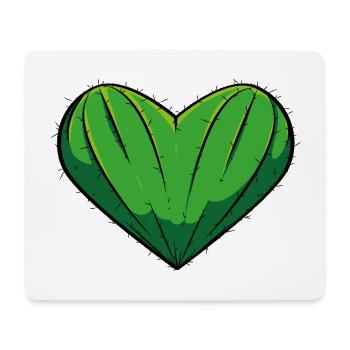 Heart Cactus - Mouse Pad (horizontal) - white - Front