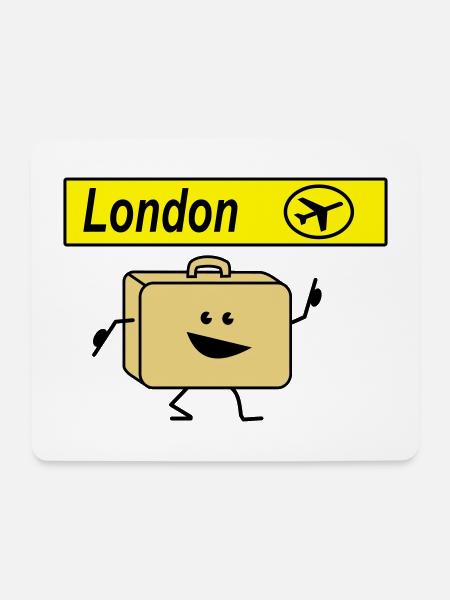 suitcase london - Mousepad (Querformat) - Weiß