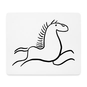 Wild Gaul as cave painting in the Stone Age - Mouse Pad (horizontal) - white - Front