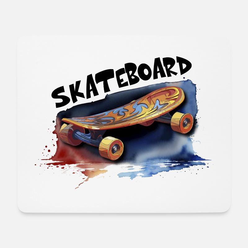 Skateboard für Jungs Skater Design Geschenk sk8 - Mousepad (Querformat) - Weiß