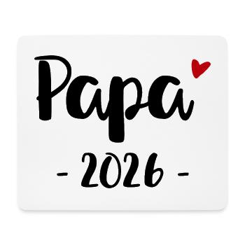 Papa 2026 Design für alle werdenden Väter - Mousepad (Querformat) - Weiß - Vorne