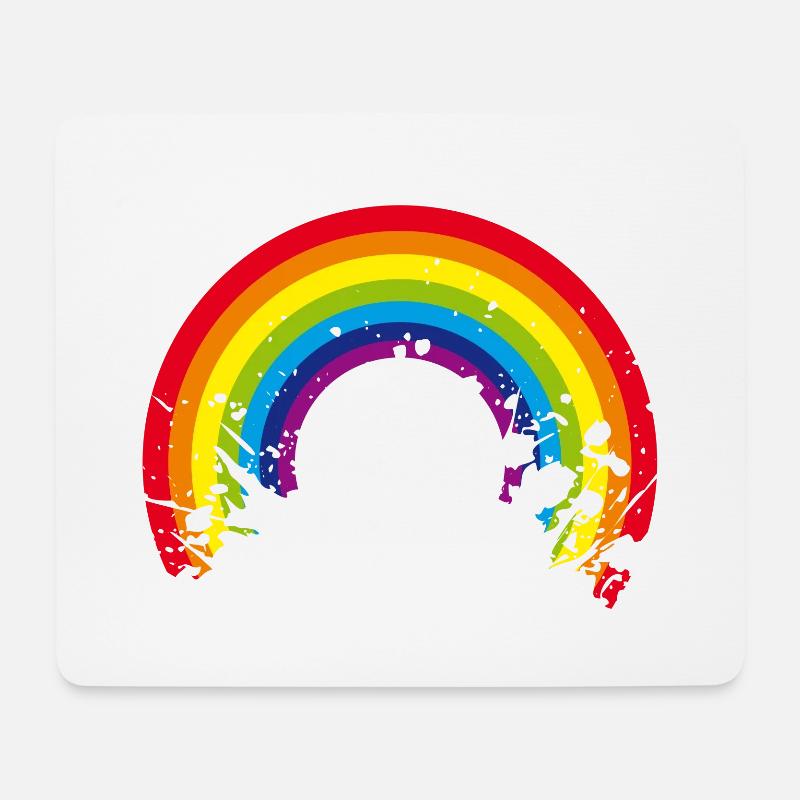 rainbow regenbogen - Mousepad (Querformat) - Weiß