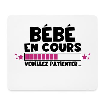Bébé en cours,grossesse,famille - Tapis de souris (format paysage) - blanc - Devant