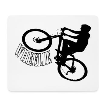 Shirt Wheelie Rad Fahrrad - Mousepad (Querformat) - Weiß - Vorne