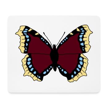 Papillon - manteau de deuil - Tapis de souris (format paysage) - blanc - Devant