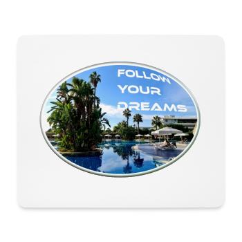 Dreams Holiday Follow Sun Beach Palm Trees - Mouse Pad (horizontal) - white - Front