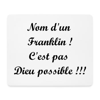 Franklin - Mousepad (Querformat) - Weiß - Vorne