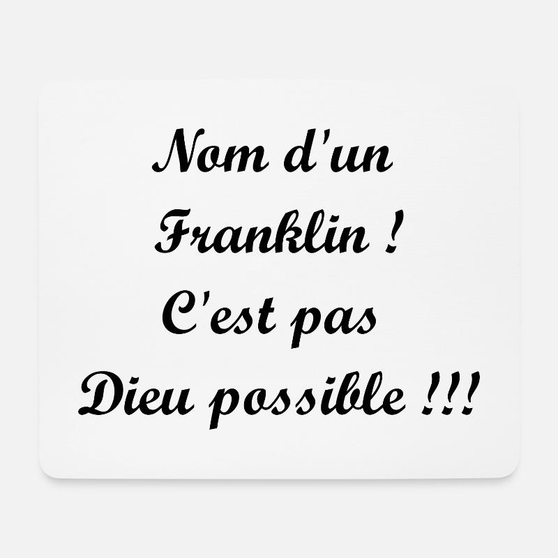 franklin - Tapis de souris (format paysage) - blanc