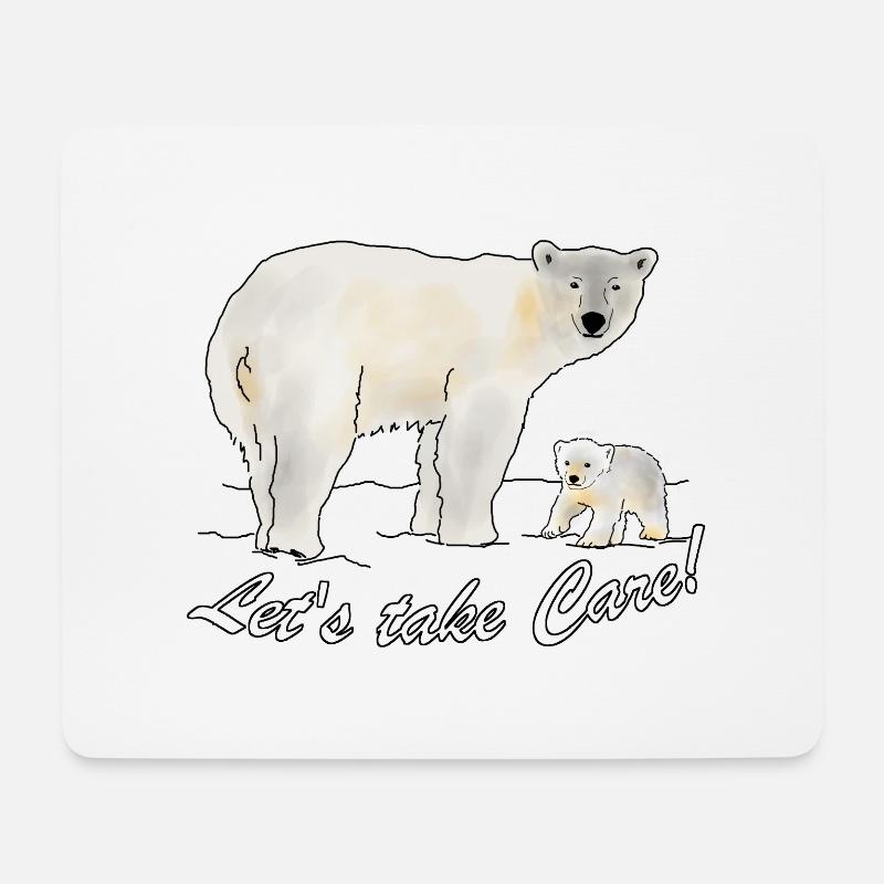 Eisbär, Klima, Umweltschutz - Mousepad (Querformat) - Weiß